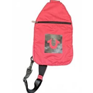 True Religion Small Crossbody Backpack Bag in Maroon